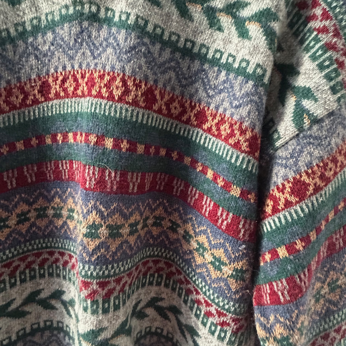 Vintage Albanes Pullover Herren Strickmuster Gr 52 Warm Retro Halbzip Winterlook