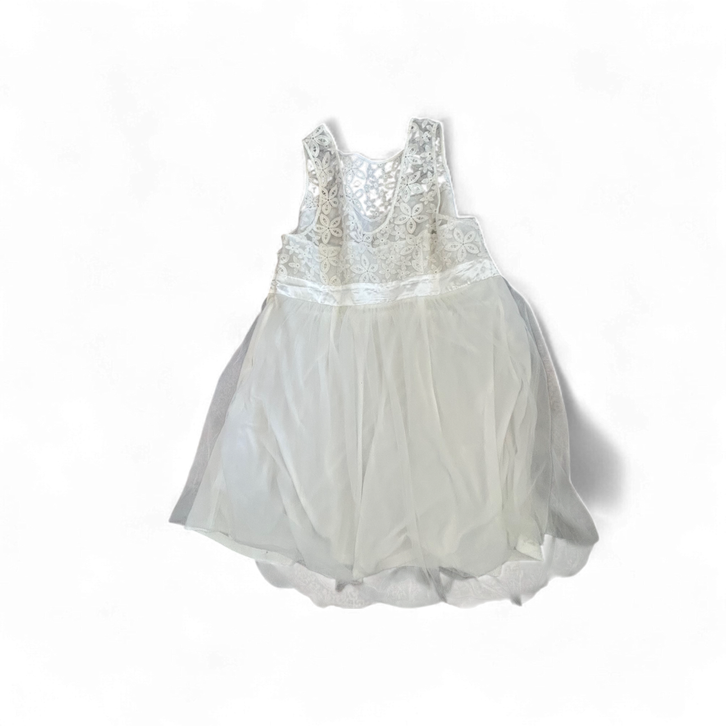 Bodyflirt Kleid Damen Dress Damenkleid Gr. 50 Weiß Spitze Sommerkleid Top Zustand