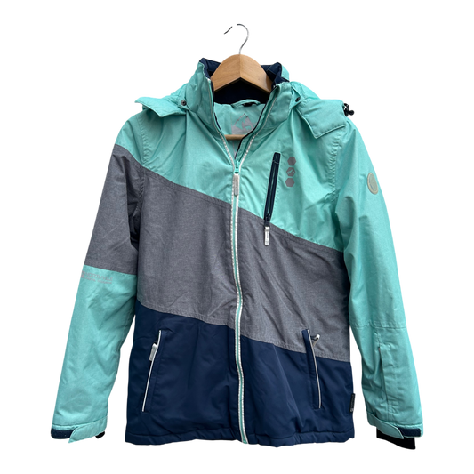 Rodeo Outdoorjacke Jungen Gr 158 Wasserdicht Winddicht Warm Winterjacke Türkis Grau