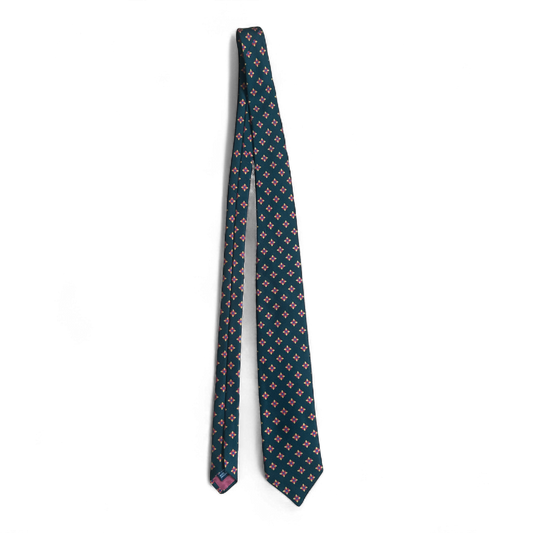 Designer Krawatte HACKETT - London - Racing-Green mit auffälligem Muster