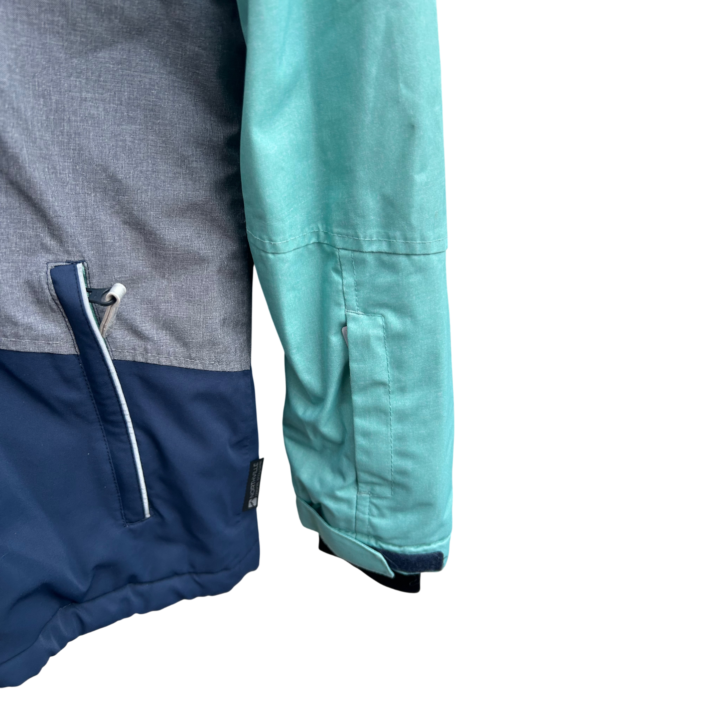 Rodeo Outdoorjacke Jungen Gr 158 Wasserdicht Winddicht Warm Winterjacke Türkis Grau