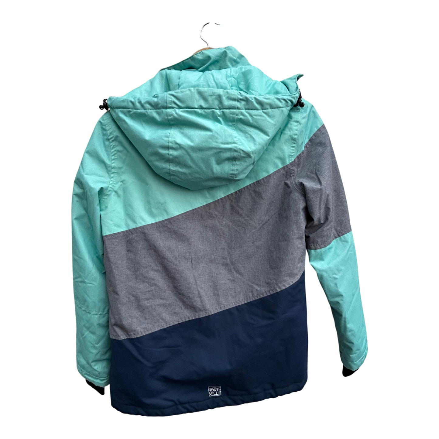 Rodeo Outdoorjacke Jungen Gr 158 Wasserdicht Winddicht Warm Winterjacke Türkis Grau