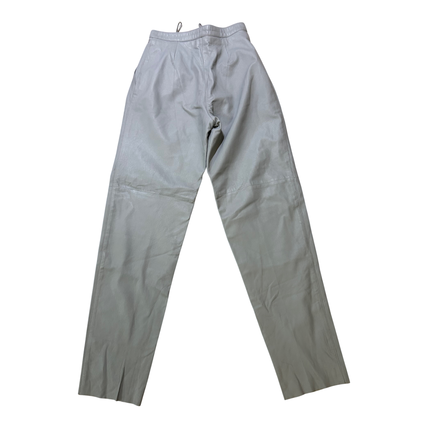 Madeleine Lederhose Damen Grau Vintage Gr 34 Echtleder Hoher Bund Eleganter Look