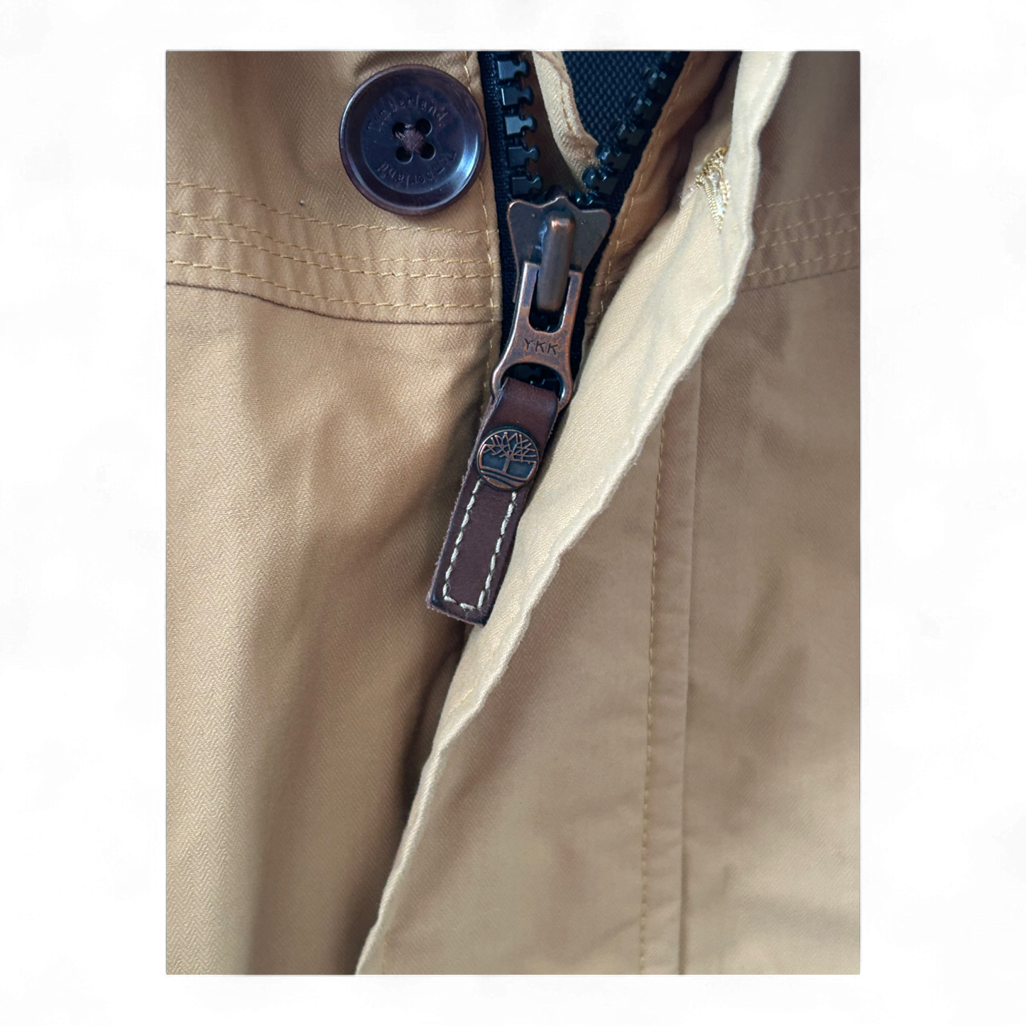 Timberland Herrenjacke M Braun Waterproof 100 % Nylon Outdoor Kapuze Logo