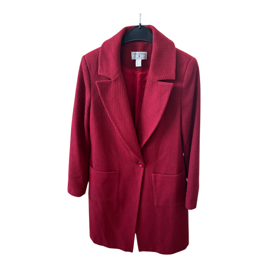 Rick Cardona Mantel Damen Gr 40 Rot – Wollmix – Klassischer Blazerstil