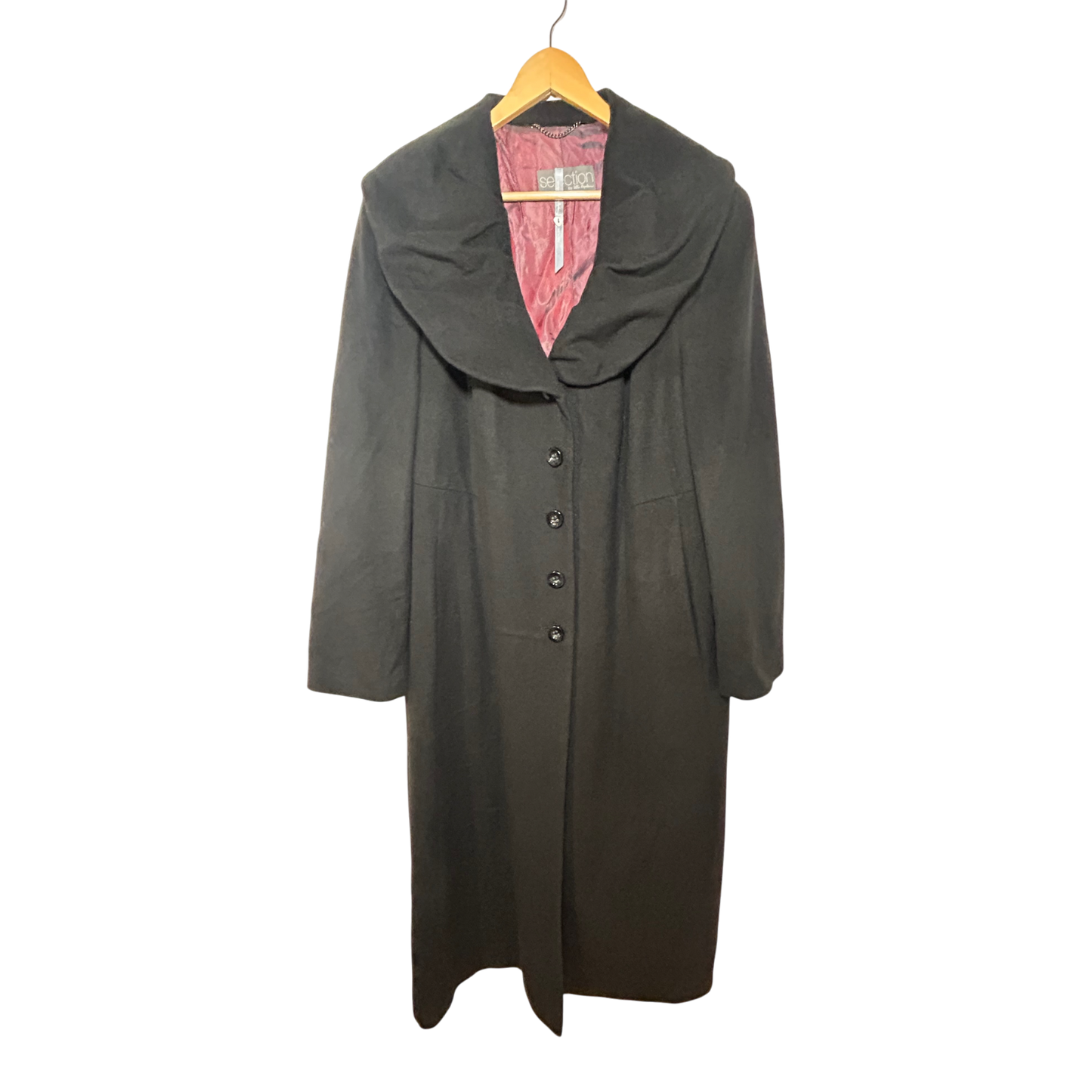 Ulla Popken Mantel Damen Gr 46 Schwarz Eleganter Wintermantel Lang Warm Klassisch