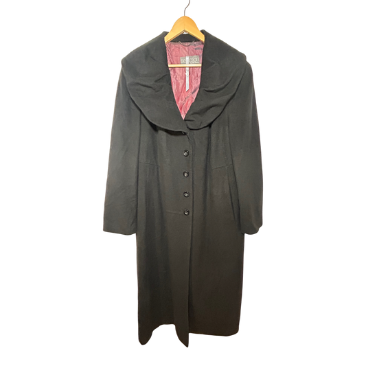 Ulla Popken Mantel Damen Gr 46 Schwarz Eleganter Wintermantel Lang Warm Klassisch