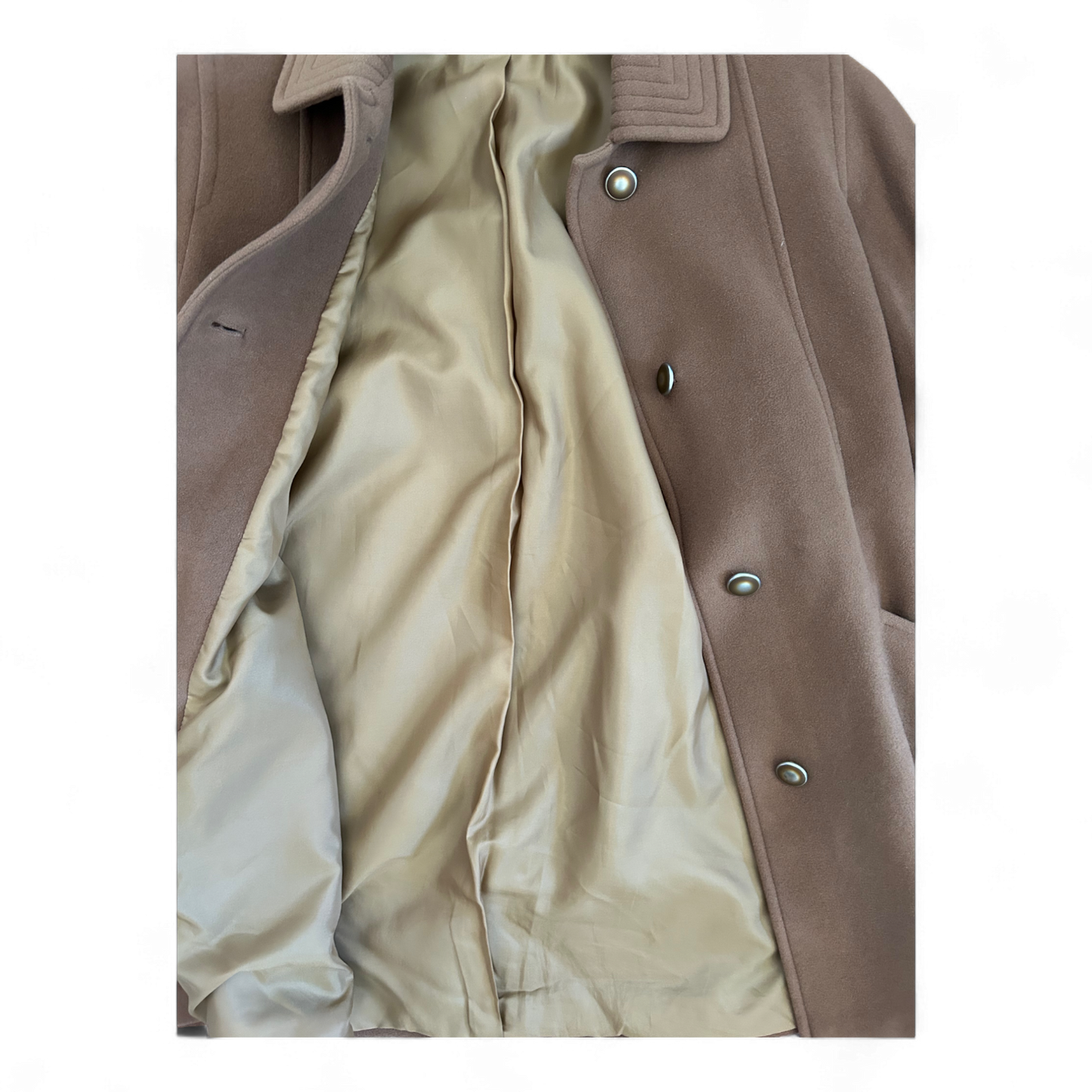 Damen Wollmantel braun Gr 38 Schurwolle Kaschmir Vintage Wintermantel elegant