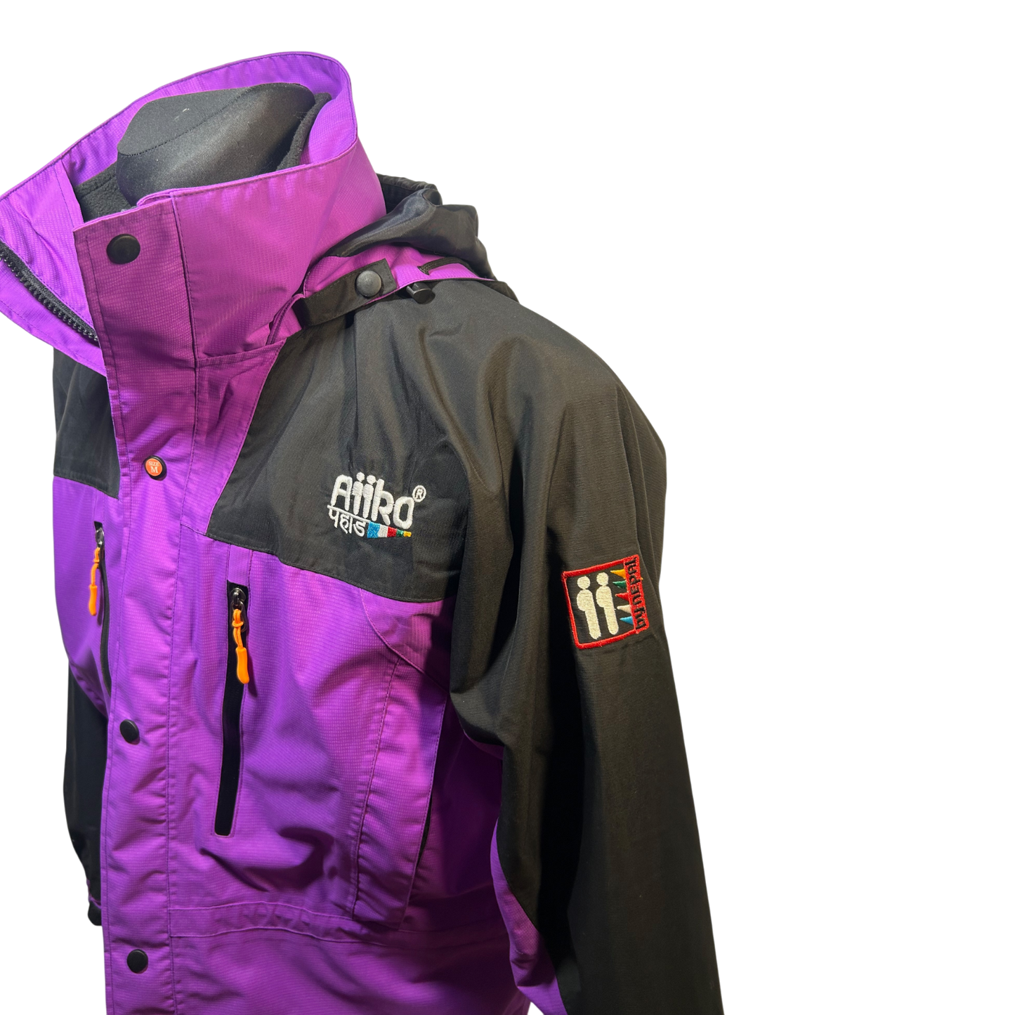NEU AiiKo Outdoorjacke Violett 2in1 Gr M  Fleece Kapuze Nepal Unisex