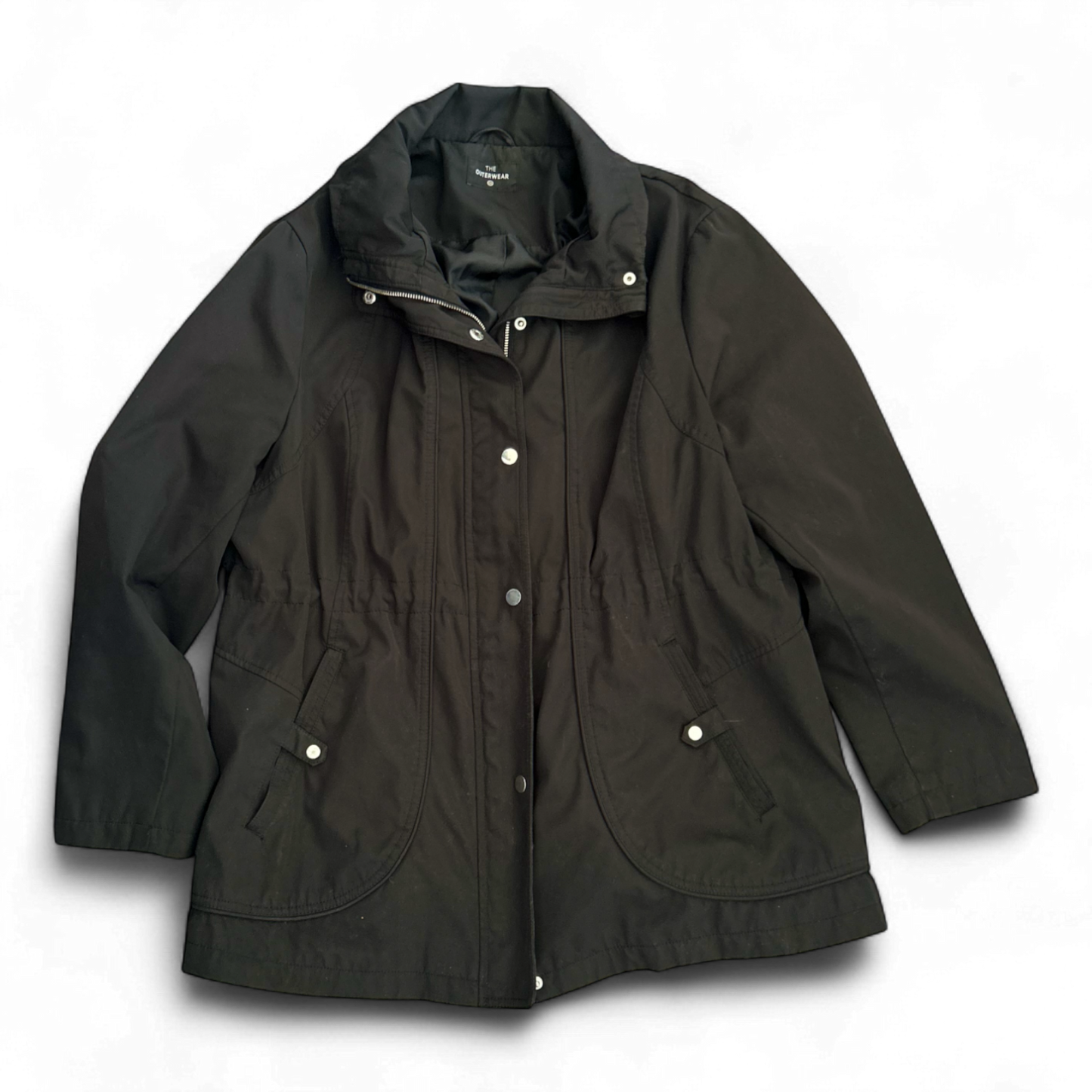 Damen Übergangsjacke schwarz Gr 50 The Outerwear Polyester sportlich tailliert