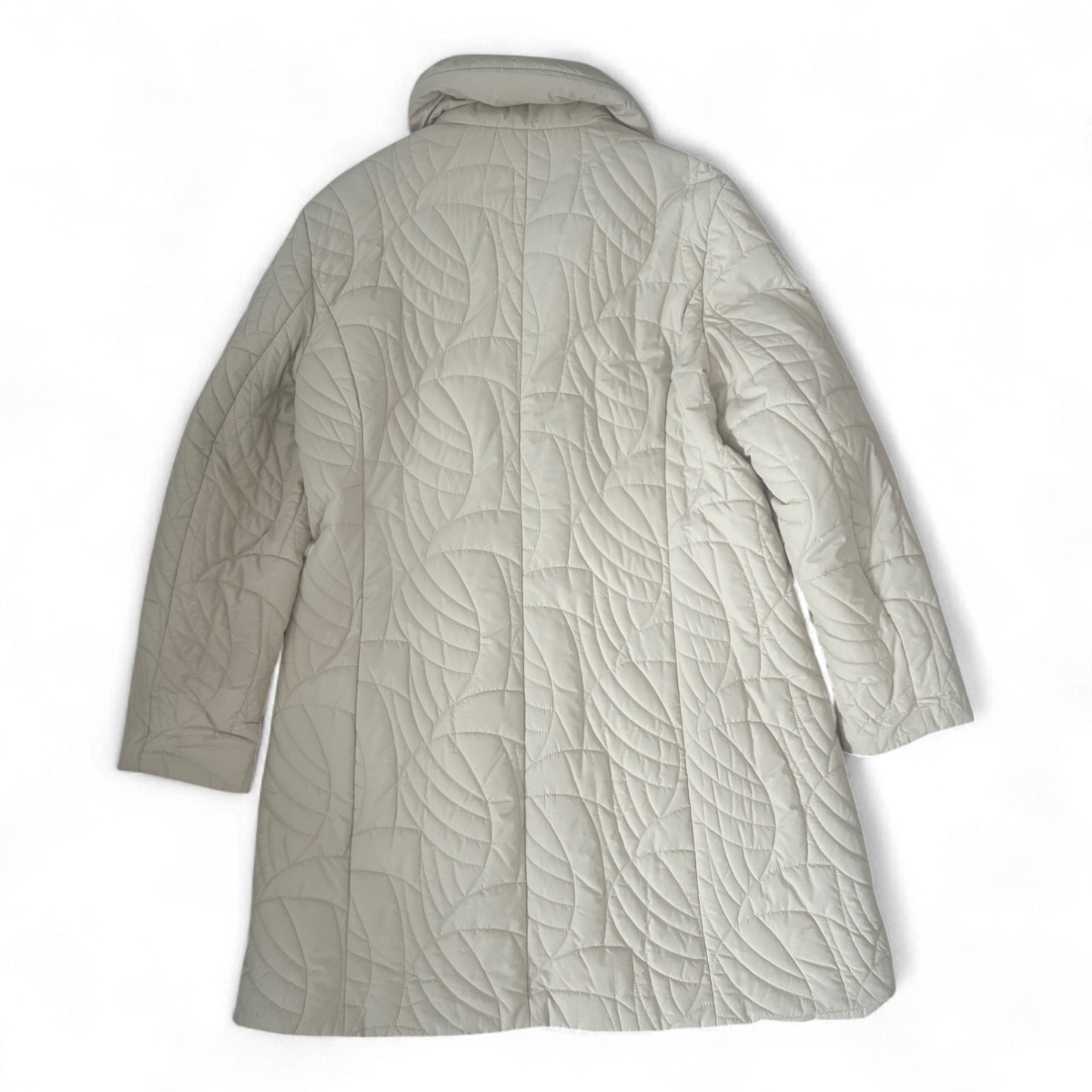 Franco Callegari Mantel Damen Gr 42 Beige Steppjacke Herbst Winter Warm