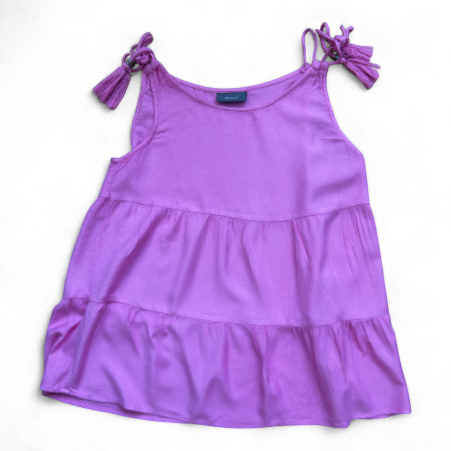 Yessica Damen Top 34 Rosa Viskose Volant Träger Sommer Tunika Boho Oberteil