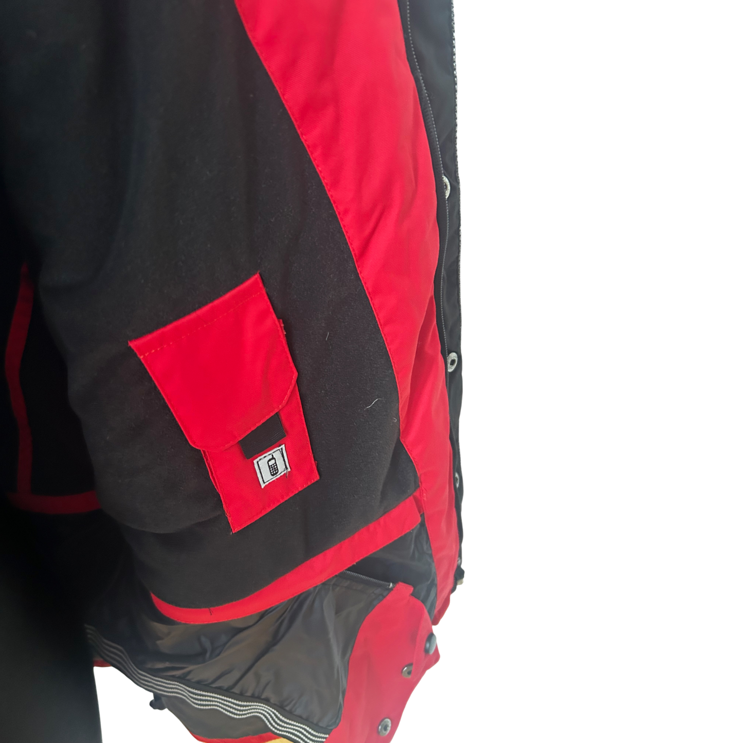 Multitex Herren Skijacke XL Rot Schwarz Outdoor Jacke Winter Funktionsjacke Gr 56