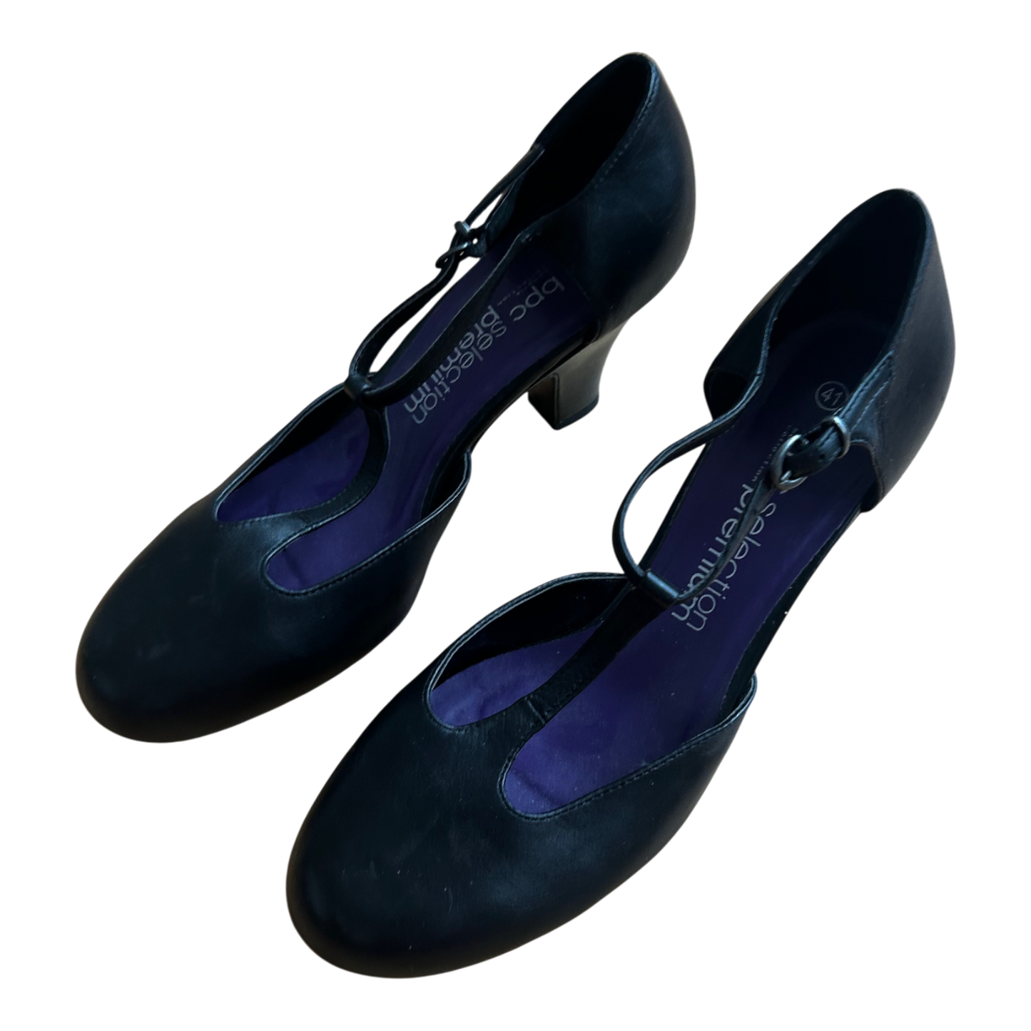 bpc Selection Premium Pumps Leder Damen Schwarz Gr 41 Riemen Elegant Neu