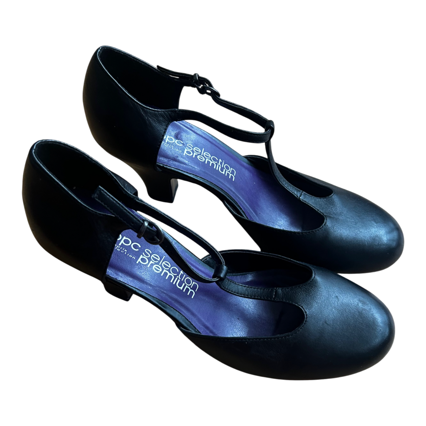 bpc Selection Premium Pumps Leder Damen Schwarz Gr 41 Riemen Elegant Neu