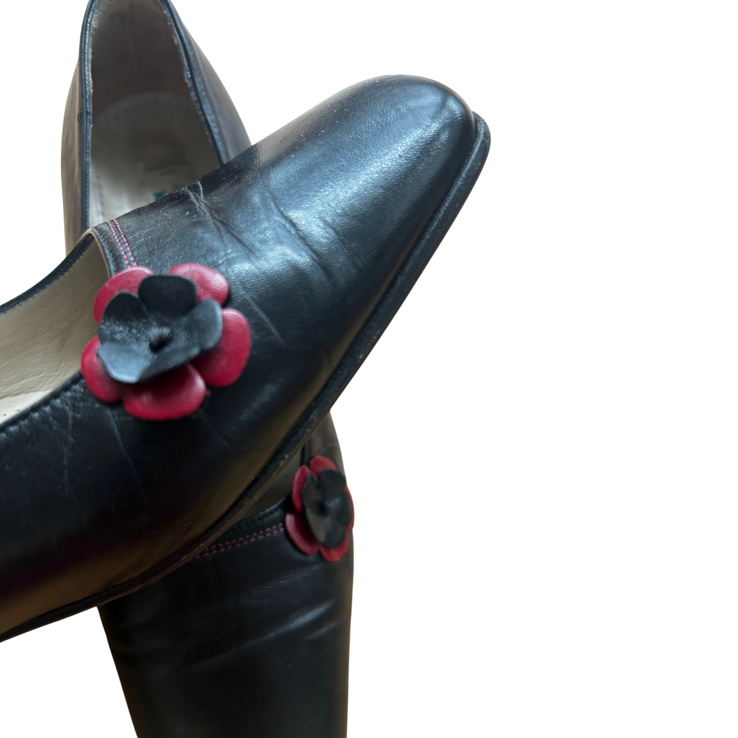 Südtiroler Halbschuh Damen Leder Made in Italy Gr 38 Schwarz Elegant