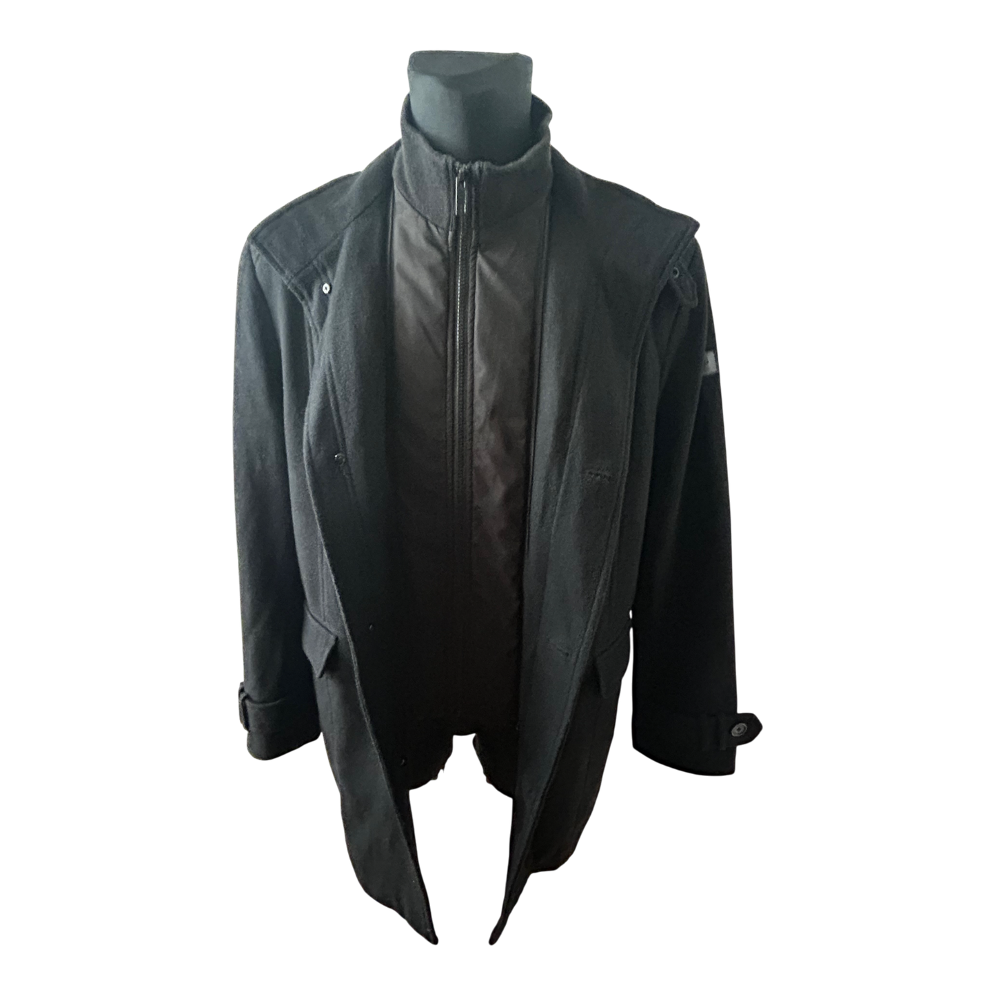 Angelo Litrico Mantel Herren Gr 54 Wolle Schwarz Winter Warm Klassisch Elegant