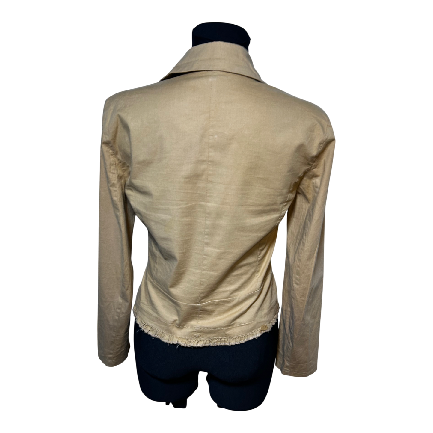 Alimli Bluse Jacke Damen Gr S Beige Bindegürtel Leicht Baumwolle Optik Casual Chic
