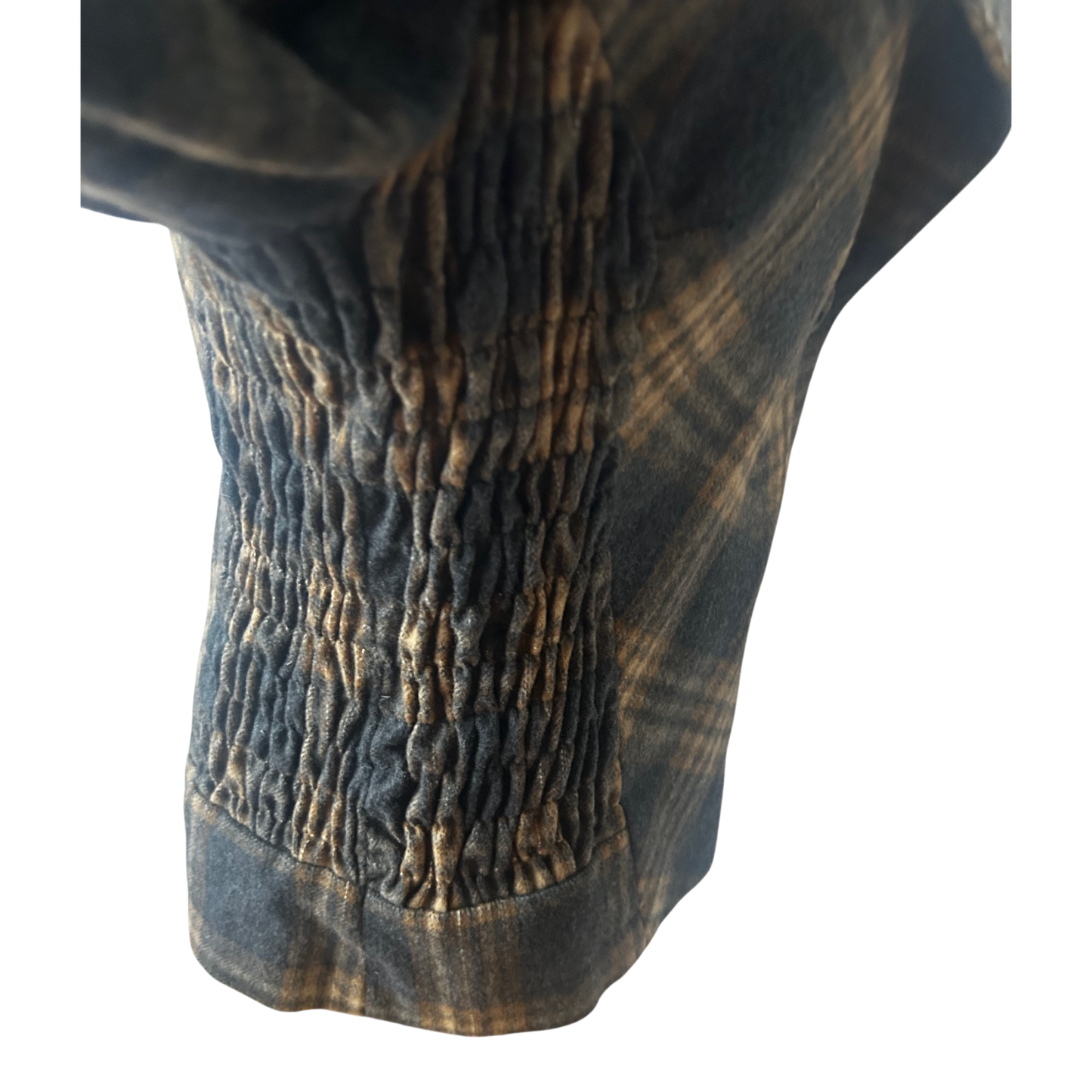 Himmelblau Jacke Damen Gr 42 Kariert Warm Muster Wolle Elegant Klassisch