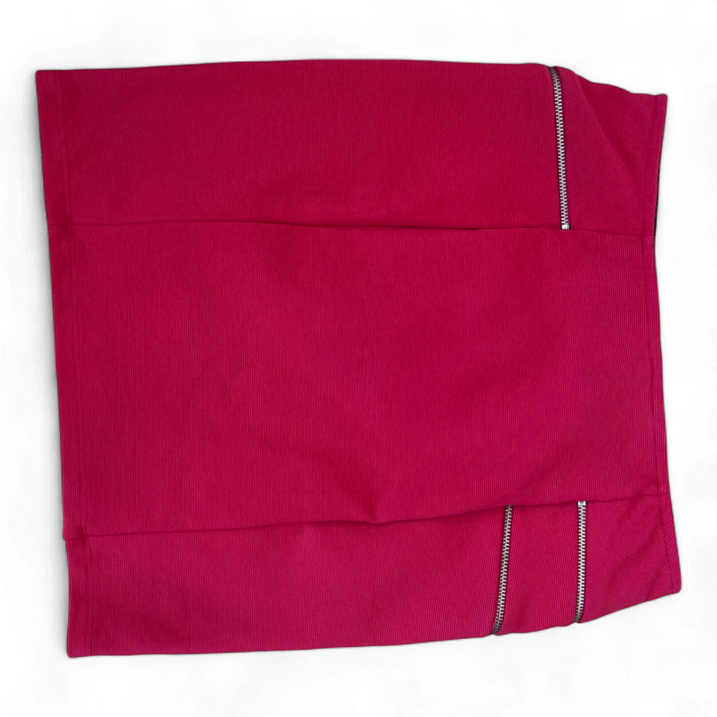 Bershka Minirock Rot Gr M Bleistiftrock Reißverschlüsse Stretch Baumwollmix