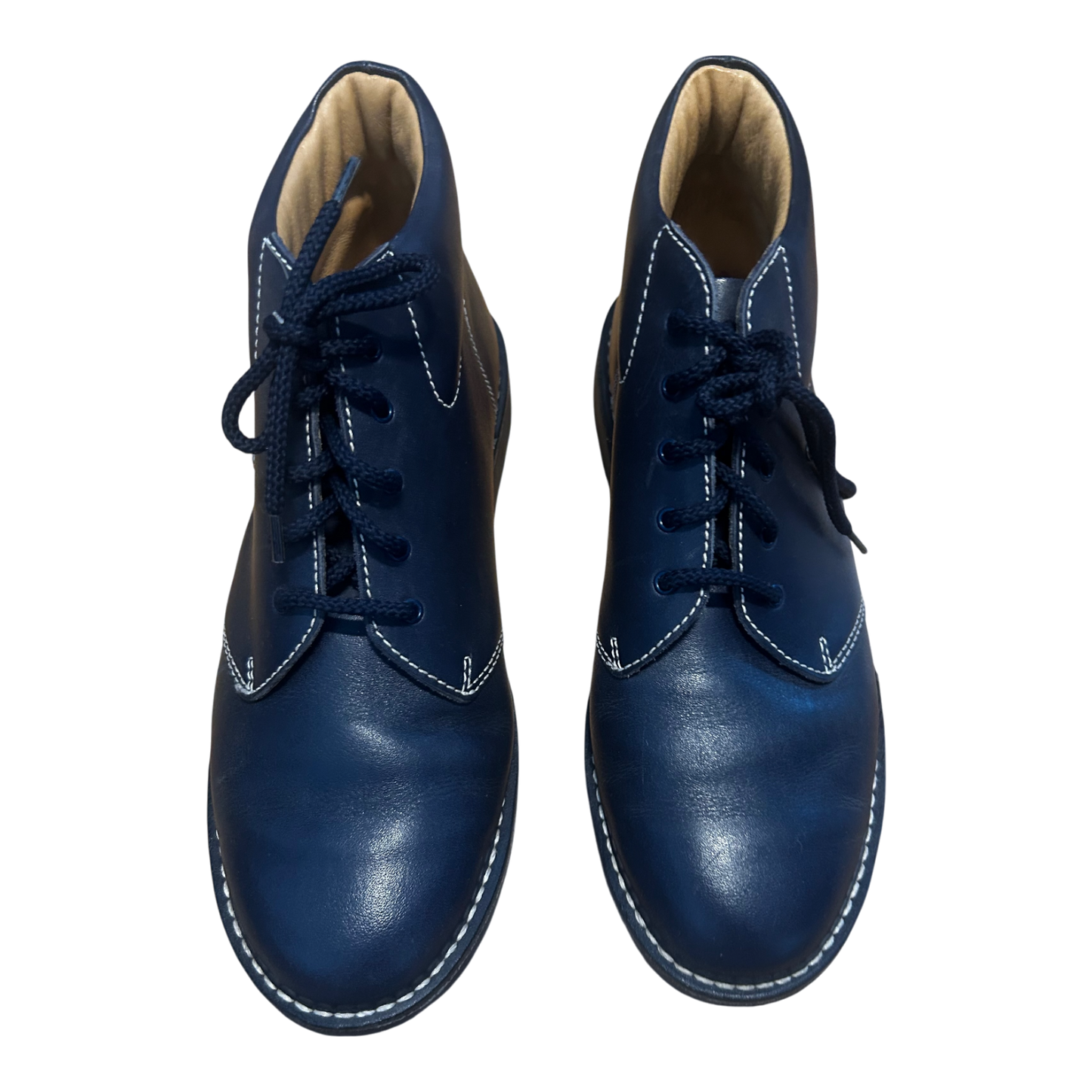 Bause Stiefeletten Damen Schuhe Gr 40 Echtleder Blau Schnürschuhe Klassisch