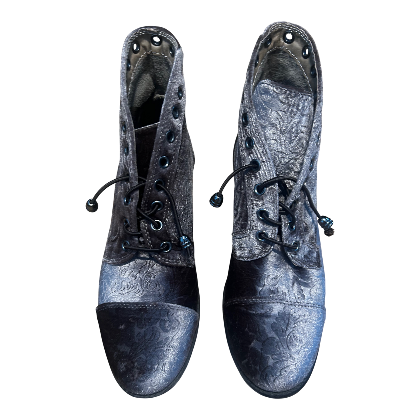 Stiefeletten Damen Schuhe Gr 38 Braun Veloursoptik Schnürung Second Hand Liebe