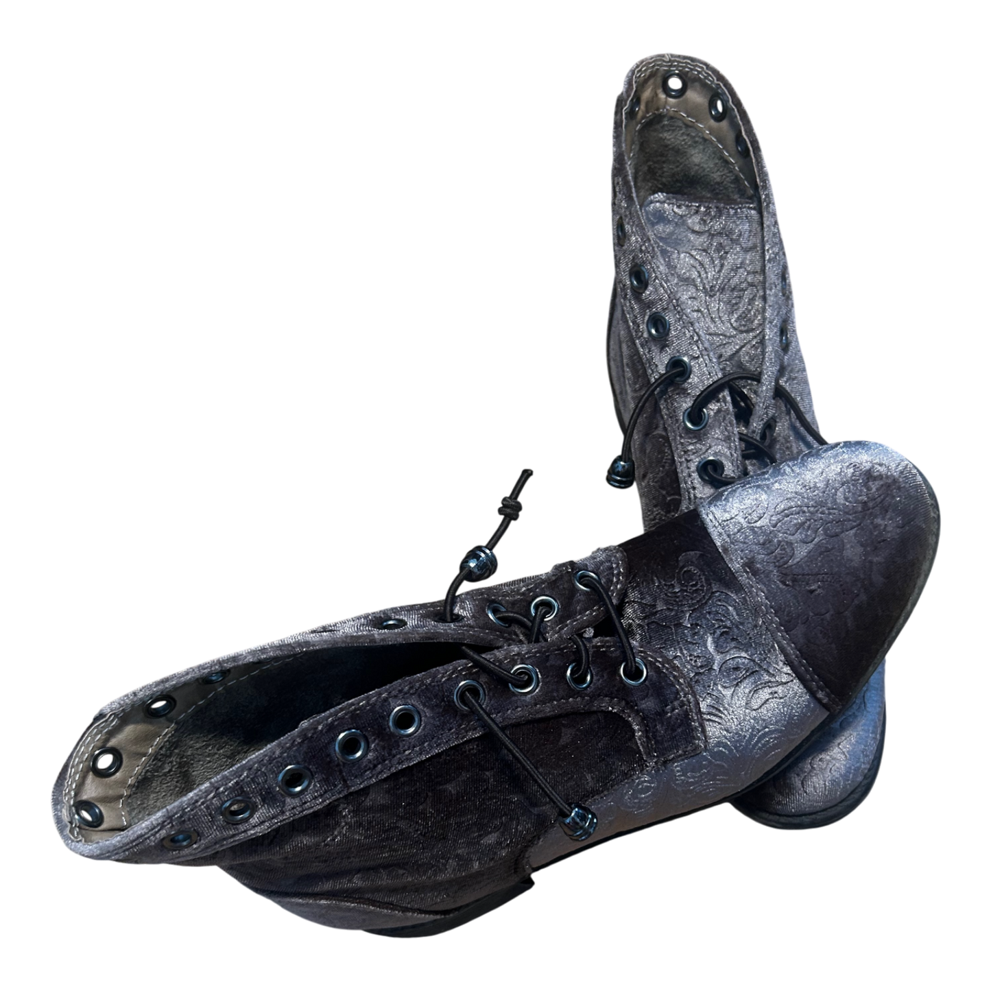 Stiefeletten Damen Schuhe Gr 38 Braun Veloursoptik Schnürung Second Hand Liebe