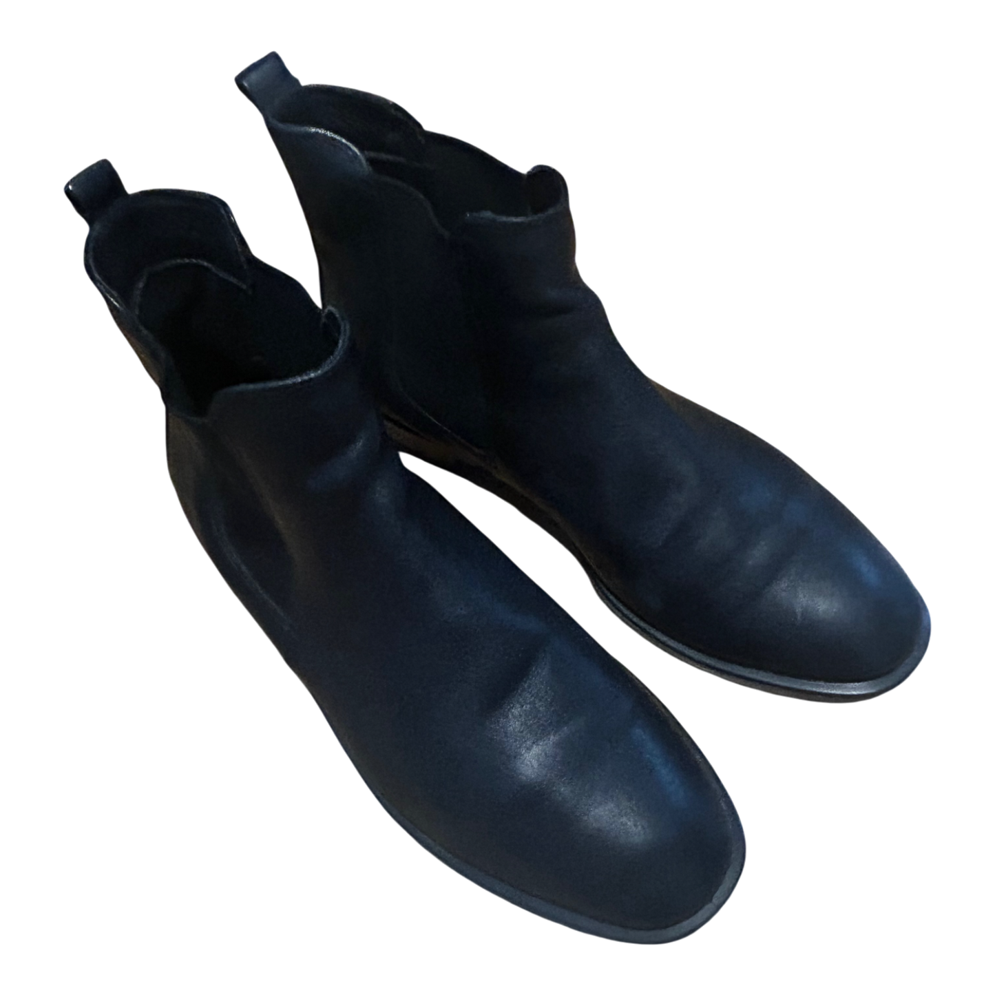 Ecco Stiefeletten Damen Schuhe Gr 39 Schwarz Leder Chelsea Gummizug Portugal