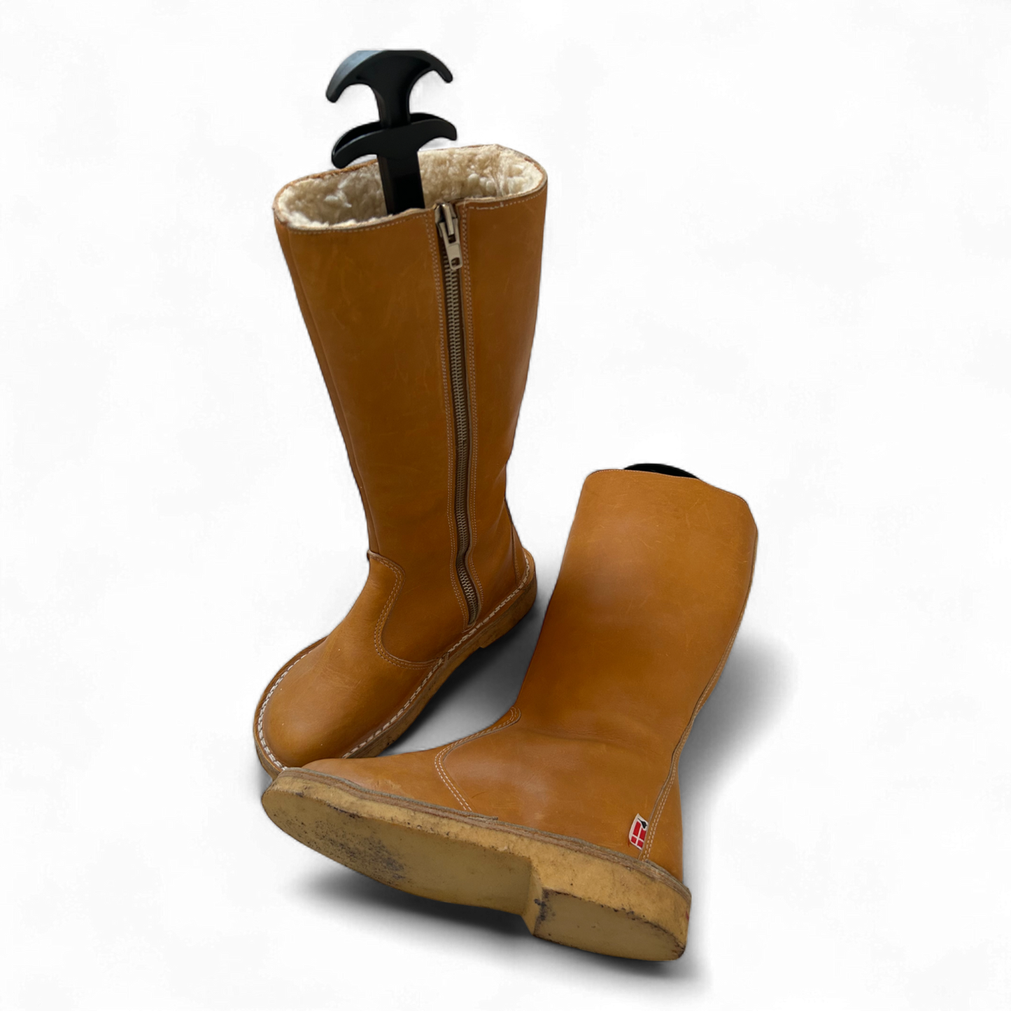 Danske Loppen Lederstiefel Braun Gr 40 Gefüttert Neu Enger Schaft Echtleder Dänemark