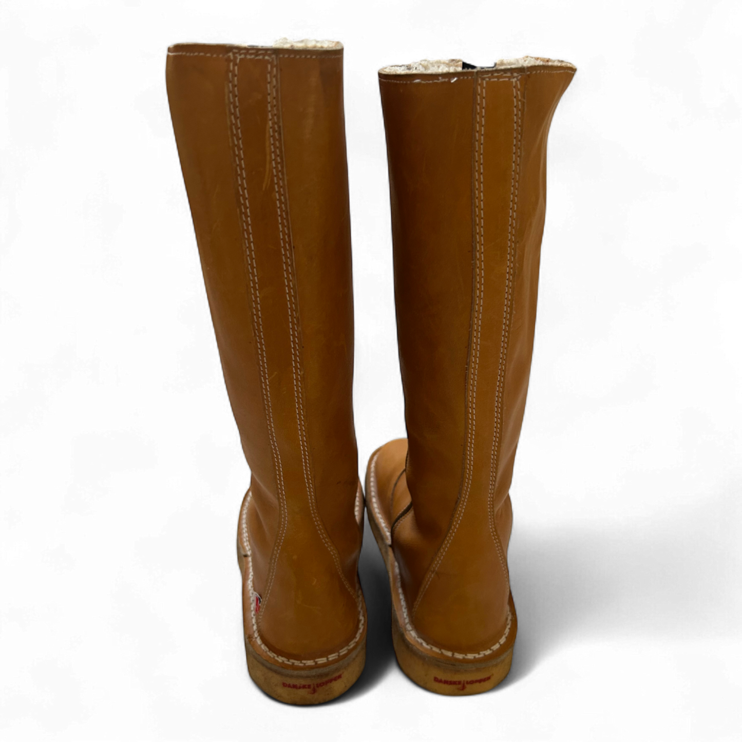 Danske Loppen Lederstiefel Braun Gr 40 Gefüttert Neu Enger Schaft Echtleder Dänemark