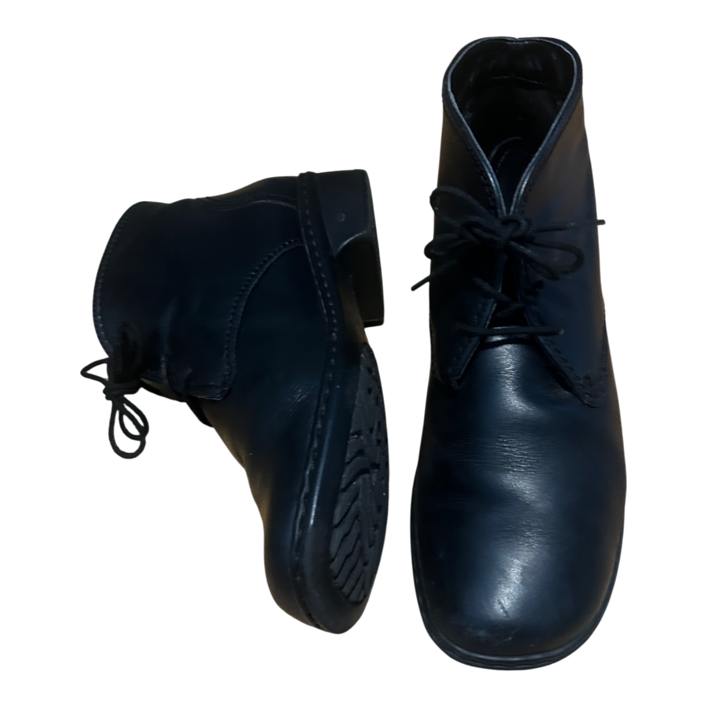 Jenny by ARA Damen Stiefeletten Gr 38,5 Schwarz Leder Schnürschuhe Gefüttert Komfort