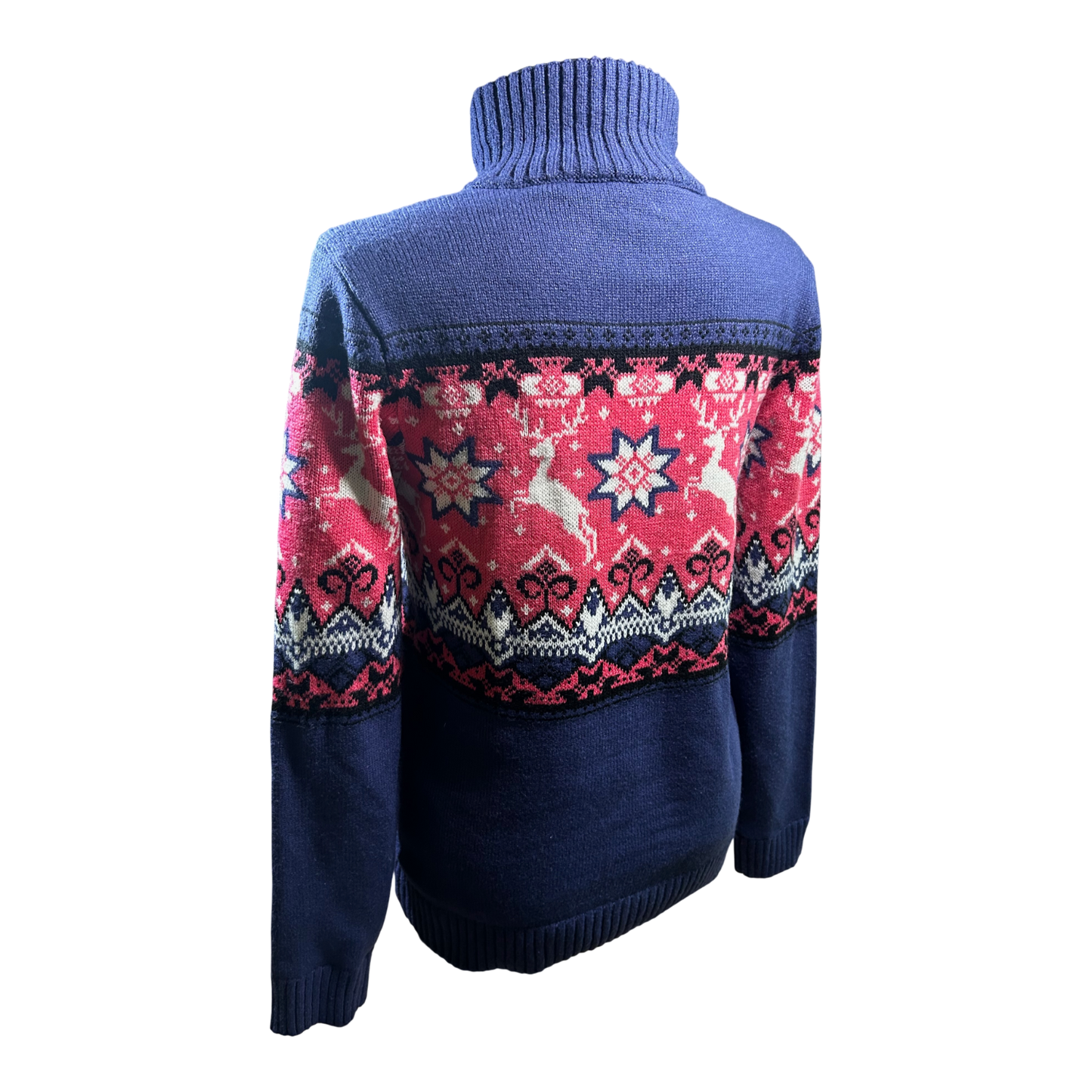 Crivit Sports Troyer Damen Pullover Gr S Lila Pink Norweger Muster Outdoor