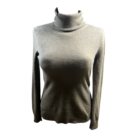 Loro Piana Rollkragenpullover Damen Beige Cashmere Strick Italien Deutsche Gr 38