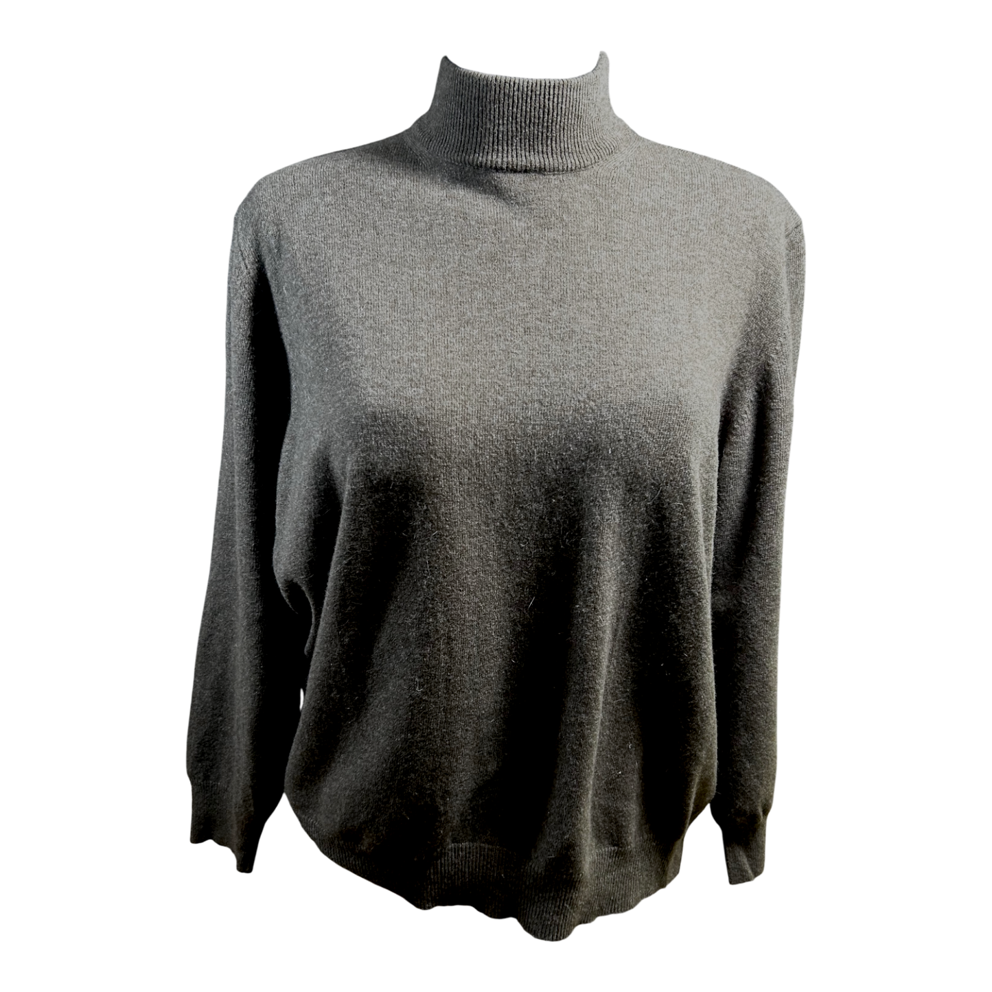 Marco Pecci Rollkragenpullover Damen Strickpullover Braun 3XL Wolle Angora Elegant