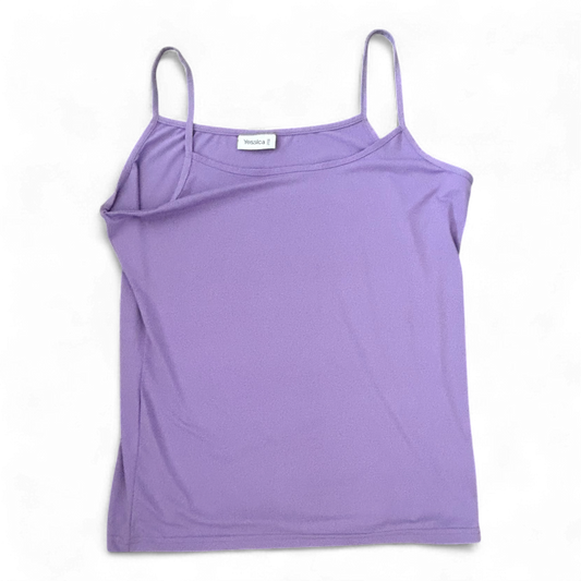 Yessica Top Lila Gr XL Damen Trägertop Stretch Basic Sommer Nylon Elasthan
