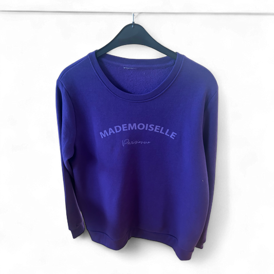 Sweatshirt Lila Oversize Gr XL XXL Damen Mademoiselle Parisienne Pullover
