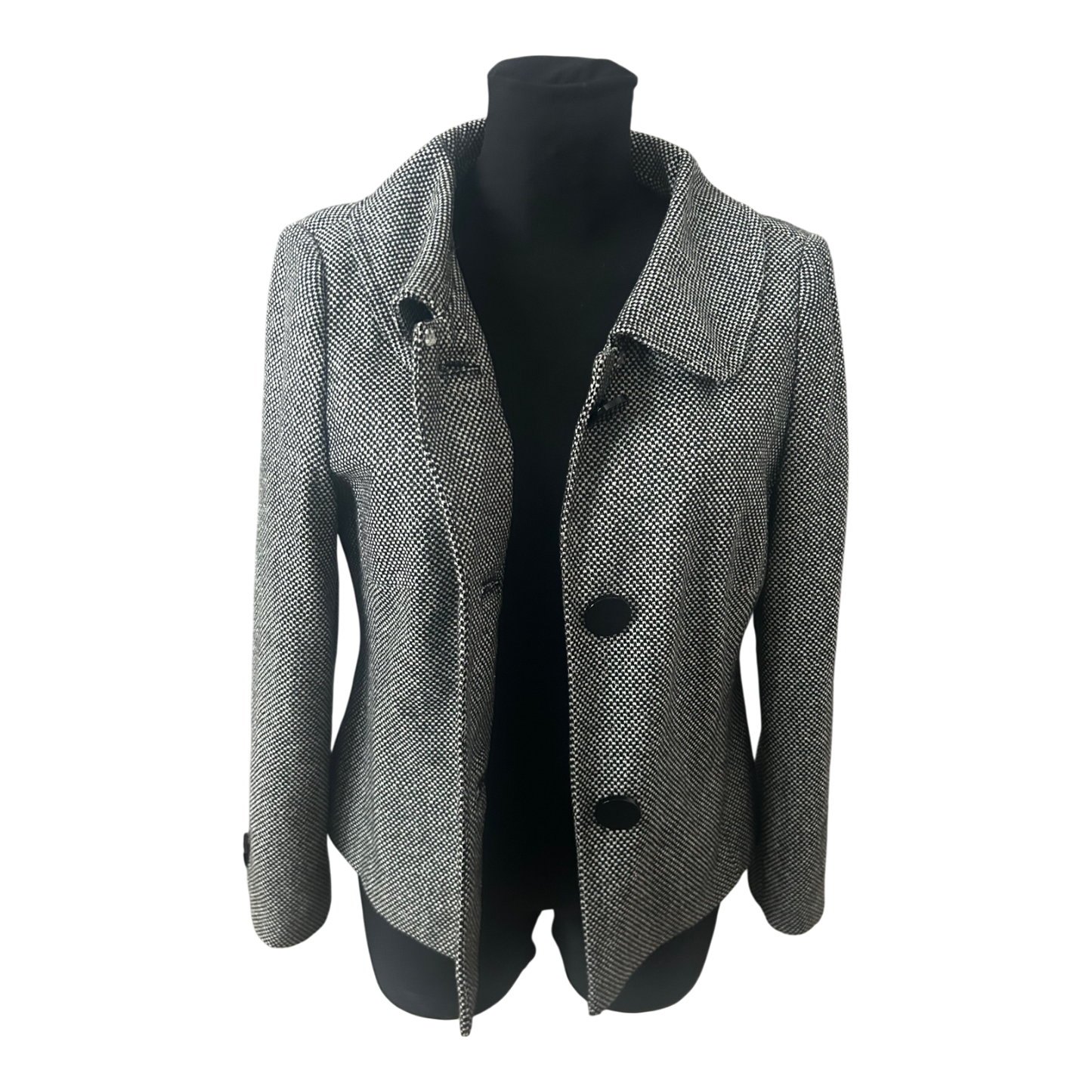 Canda Damen Jacke Grau Gr 40 Wollmix Elegant Klassisch Wollmix