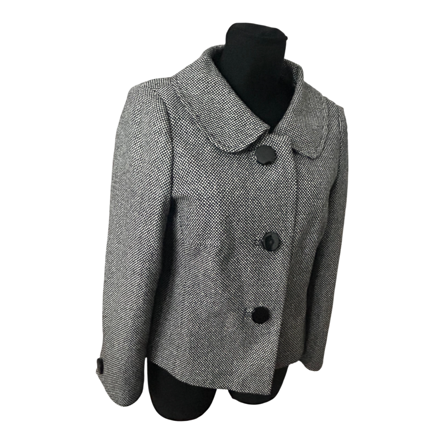 Canda Damen Jacke Grau Gr 40 Wollmix Elegant Klassisch Wollmix