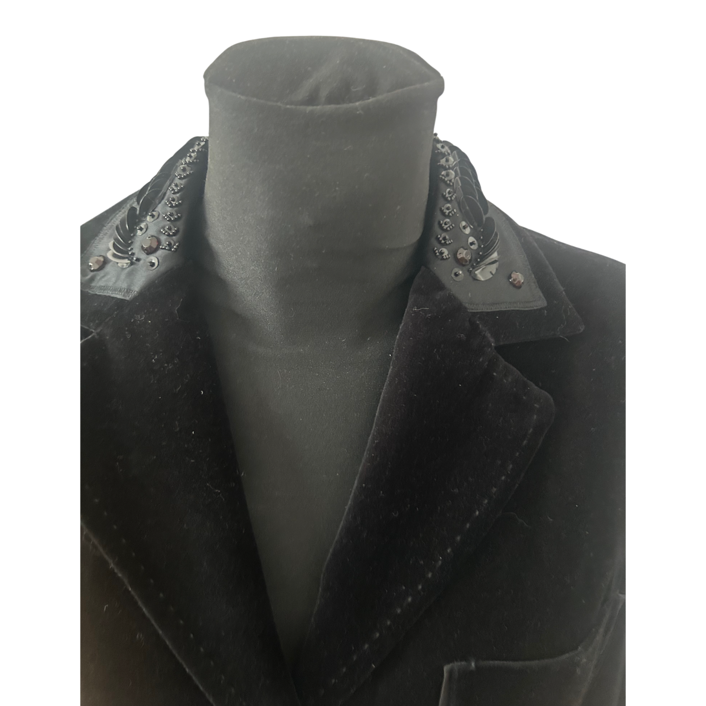 Nice Connection Samtblazer Damen Gr 42 Schwarz Elegant Klassisch Seidenfutter