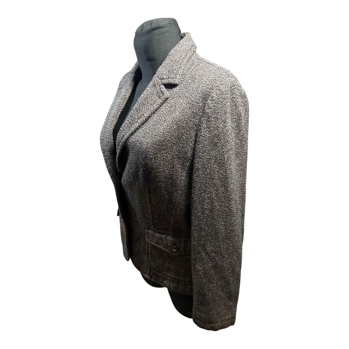 s.Oliver Damen Blazer Gr 42 Braun Wollmix Klassisch Elegant Leopardenfutter