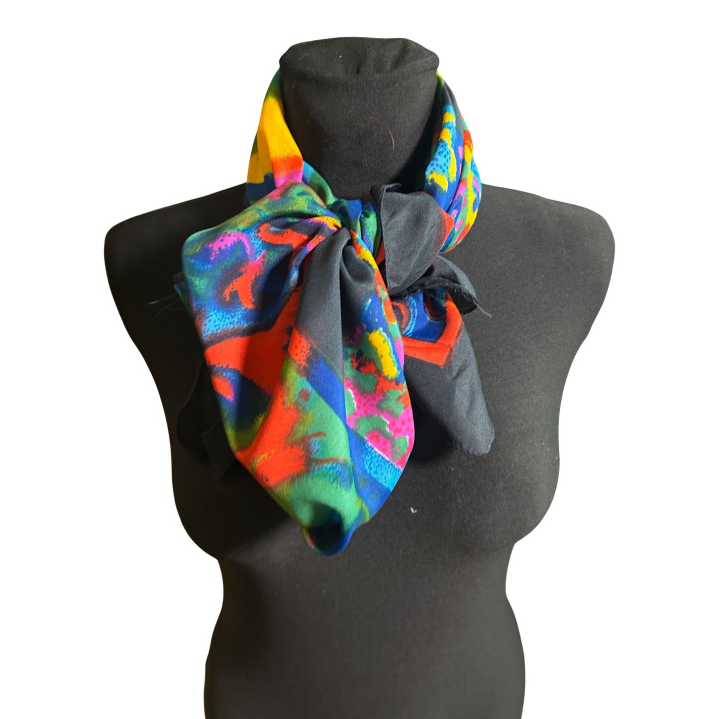Wunderschöner Damen Schal Tuch 90 x 90 Buntes Muster Polyester Elegant