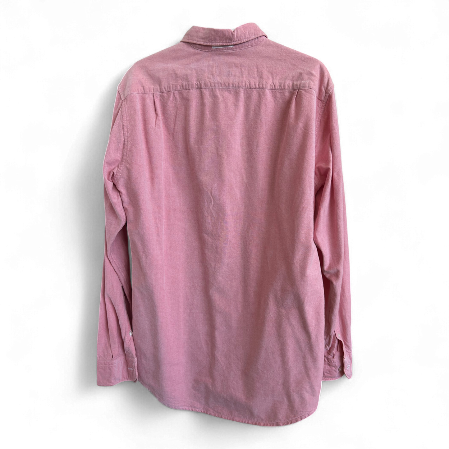 Lacoste Hemd 38 S Rosa Langarm 100 % Baumwolle Button Down Logohemd Krokodil