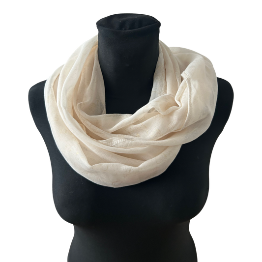 Damen Loop Schal sOliver Creme Sommer Leicht Elegant Rundschal Klassisch Chic