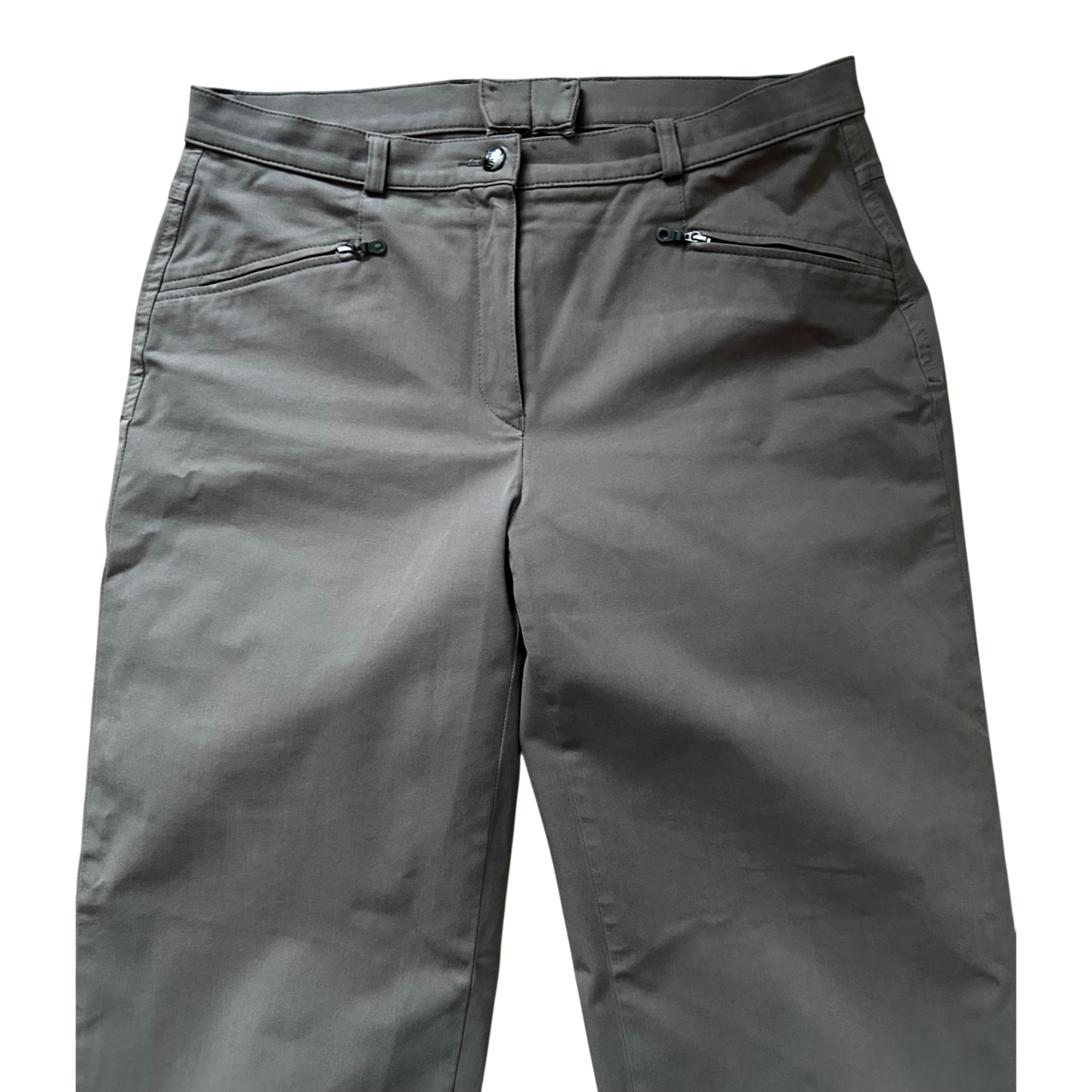 Zerres Damen Stoffhose Gr 42 Taupe Baumwolle Stretch Elegant Klassisch