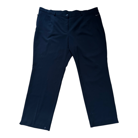 C&A Damen Stoffhose Gr 50 Schwarz Stretch Elegant Komfortbund Schlitz