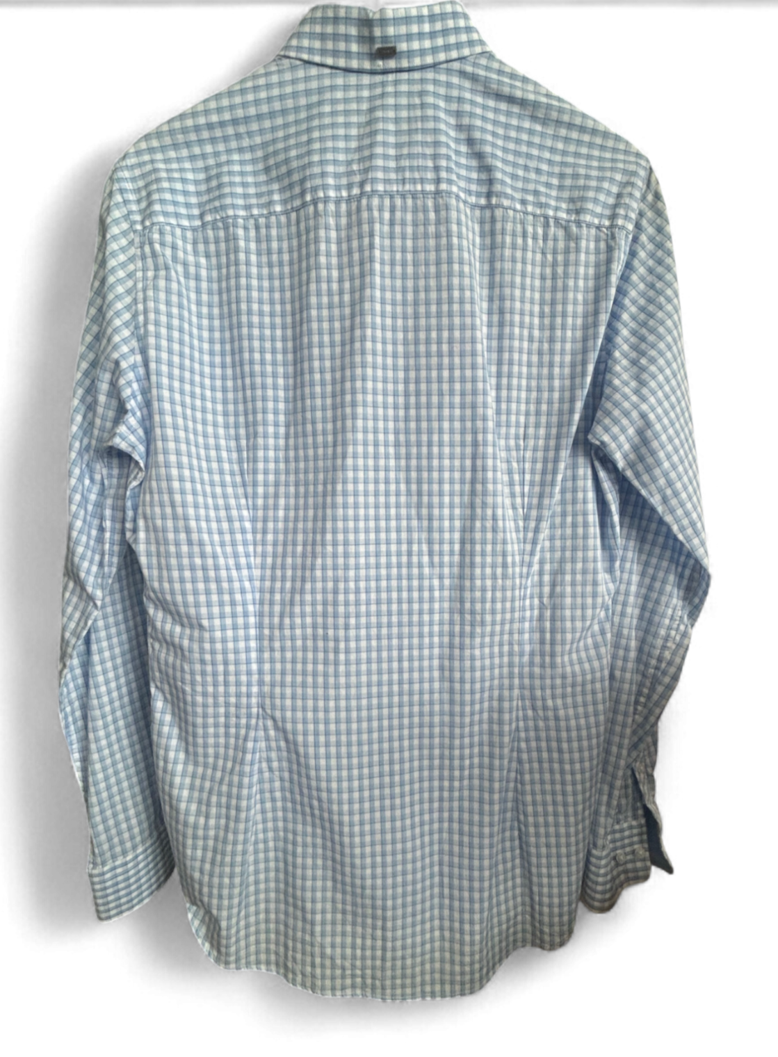 Esprit Slim Fit Hemd M blau kariert 100 % Baumwolle Freizeit Business Top