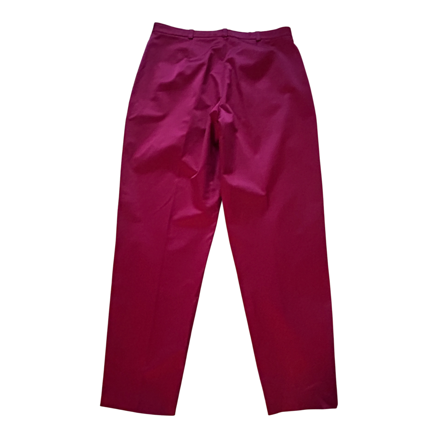 Tuzzi Damen Stoffhose Gr 42 Dunkelrot Satin Glänzend Elegant Stretchmaterial