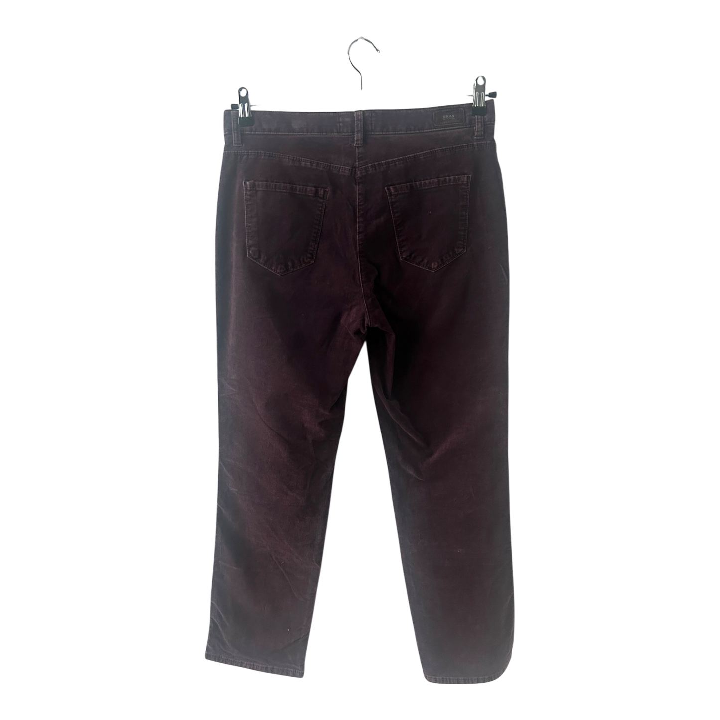 Brax Damen Hose Gr 40 Kurz Braun Cord Baumwolle Elasthan Used Look