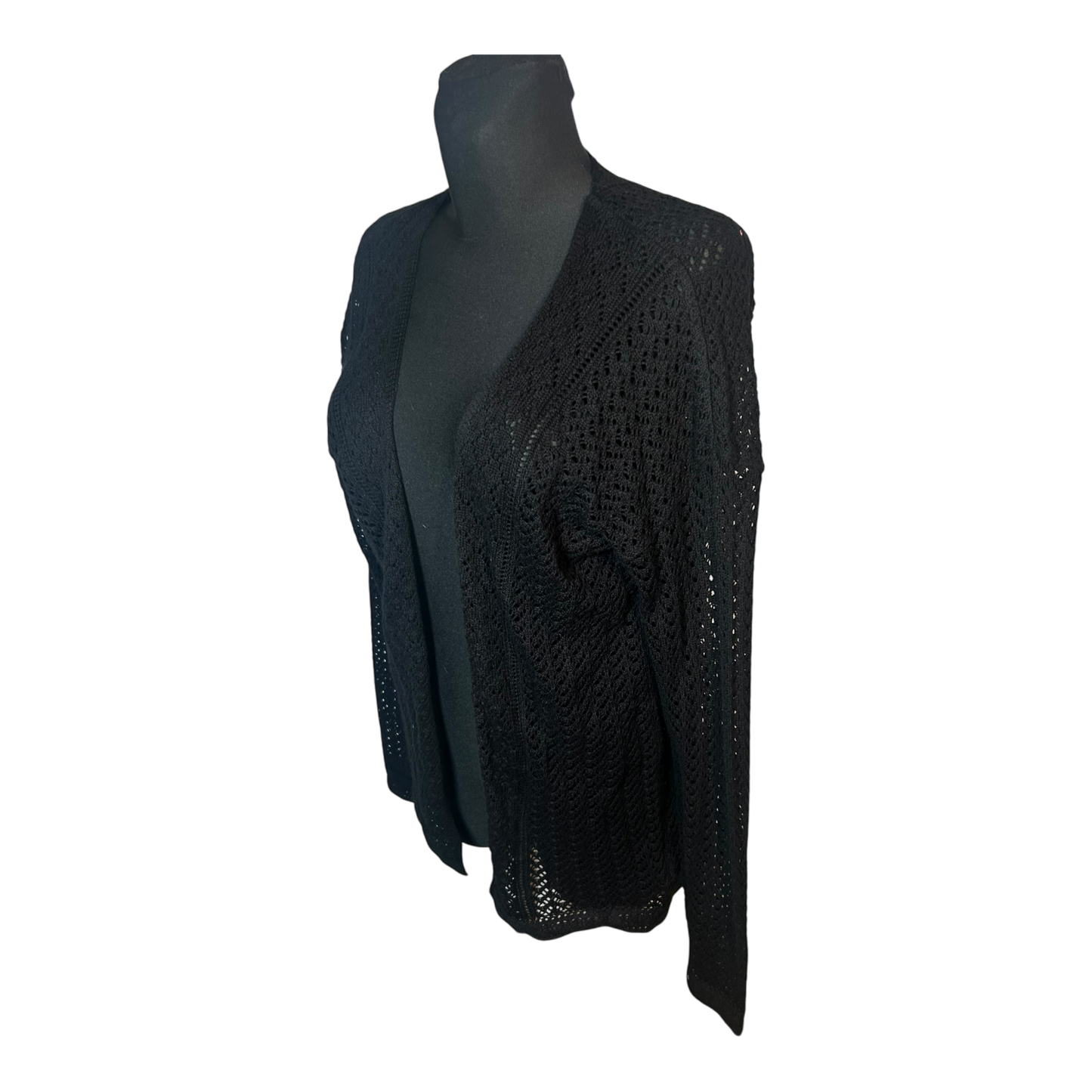 Esmara Damen Strickjacke Cardigan Größe M Schwarz Baumwolle Polyester