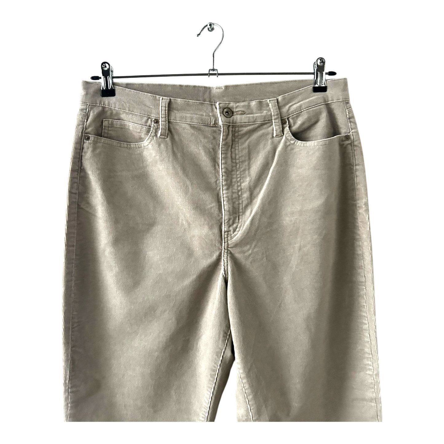 Uniqlo Cordhose Damen Gr 42 Beige Baumwolle Stretch Klassisch Zeitlos Classic